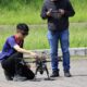 Experts operate a drone equipped with AIxVNAV