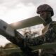 Soldier preparing a Toutatis loitering munition for launch