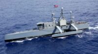220728-N-DF558-1750 PACIFIC OCEAN (July 28, 2022) Medium displacement unmanned surface vessel Sea Hunter sails in formation during Rim of the Pacific (RIMPAC) 2022, July 28. Twenty-six nations, 38 ships, three submarines, more than 30 unmanned systems, approximately 170 aircraft and 25,000 personnel are participating in RIMPAC from June 29 to Aug. 4 in and around the Hawaiian Islands and Southern California. The world’s largest international maritime exercise, RIMPAC provides a unique training opportunity while fostering and sustaining cooperative relationships among participants critical to ensuring the safety of sea lanes and security on the world’s oceans. RIMPAC 2022 is the 28th exercise in the series that began in 1971. (U.S. Navy photo by Mass Communication Specialist 3rd Class Aleksandr Freutel)