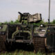 THeMIS unmanned ground vehicle integrated with the BURIA remote weapon station. Image: Milrem Robotics