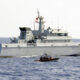 The Moroccan Royal Navy Vessel Rais Charkaoui, alongside a U.S. Coast Guard Over-the-Horizon small boat from the Coast Guard Cutter Legare, conduct the first-ever joint Moroccan/U.S boarding, July 23. The U.S. Coast Guard and the Moroccan Royal Navy partnered for a nine-day joint law enforcement operation in Moroccan territorial waters, which showcased each services tactics, techniques and boarding procedures. The U.S. Coast Guard, under the direction of Commander, U.S. Naval Forces Europe- Commander, U.S. Naval Forces Africa, conducted law enforcement operations with the Moroccan Royal Navy in a partnership to build a safer, more prosperous sea-trade environment in the region.