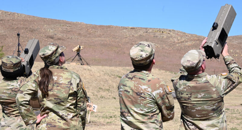 The Joint C-sUAS (Counter small Unmanned Aircraft System) University (JCU) at Fort Sill, Oklahoma, kicked off this week with its inaugural two-week C-sUAS Operators Course. Over 20 students, including Soldiers from the US Army, US Air Force, and US Navy participated in the MOS agnostic, Non-Branch/Service specific course. The C-sUAS Operators Course focuses on the operations of the Joint C-sUAS Office (JCO) evaluated C-sUAS systems which includes the Drone Buster (pictured). "The establishment of the Joint C-sUAS University and its mission will prepare Soldiers and leaders, improve readiness, and aid in modernizing the force of 2030 to prepare for Large Scale Combat Operations," said Lt. Col. Moseph Sauda, Joint C-sUAS University Director. Upon completion, operators will deter the UAS threat via passive air defense measures; detect the UAS threat via visual/audible identification and C-sUAS equipment sets; report UAS threats via applicable policies and procedures; and defeat the UAS threat via kinetic and non-kinetic means. The course ends with a culminating training exercise and is set to graduate at the end of October.