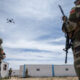 Members of the Moroccan Groupement des Forces Spéciale set up a drone to conduct reconnaissance during a Joint Combined Exchange Training (JCET) at Tifnit Training Base, Morocco, May 13, 2026. JCETs strengthen interoperability and hone crucial skills by integrating U.S. and partner forces in realistic training scenarios. (U.S. Air Force photo by Staff Sgt. Enrique Barcelo)