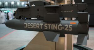 DS-25 air-to-surface precision-guided munition displayed at IDEX 2023. Photo: EDGE Group
